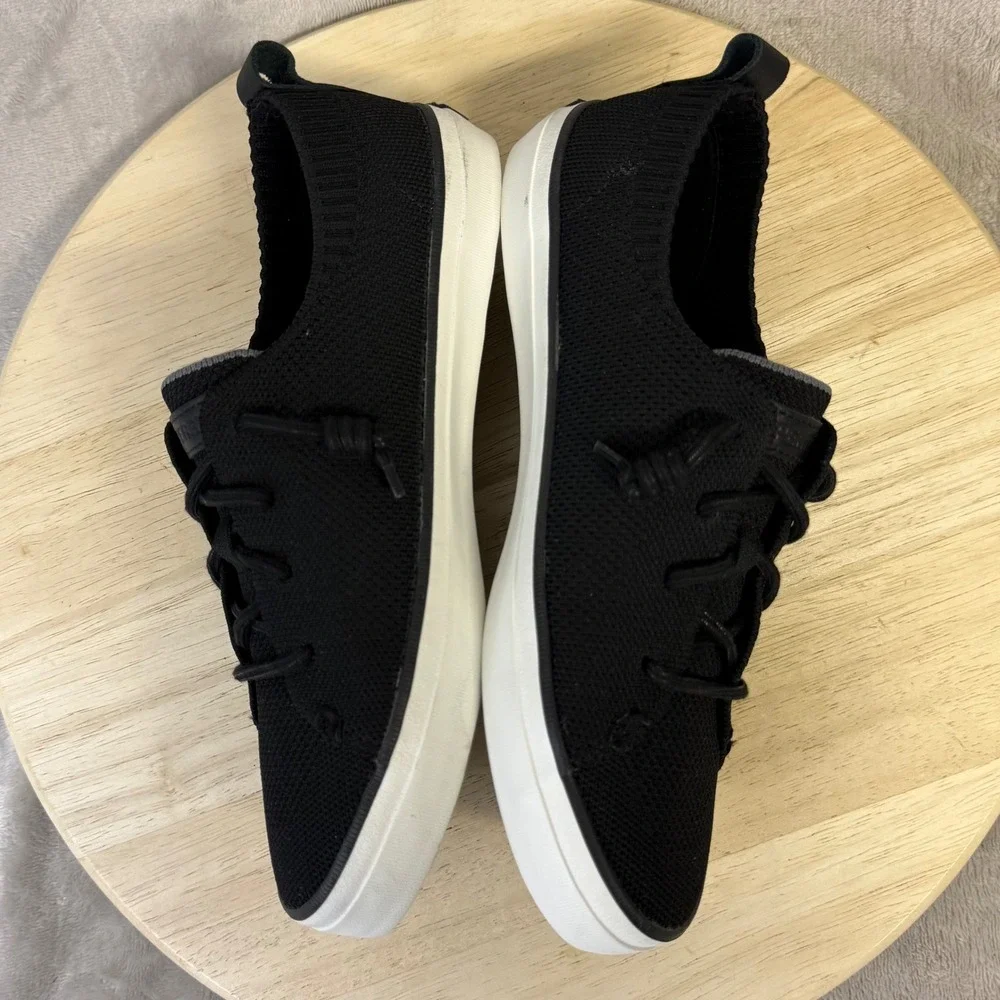 Sperry Crest Vibe Knit Black Sneakers Womens 8.5 Low Top Casual Shoes 109155